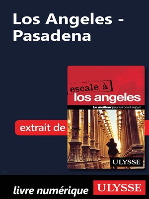 cover image of Los Angeles--Pasadena